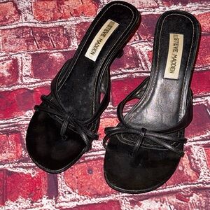 Steve Madden Black Strappy Sandals